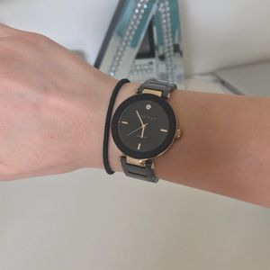 Anne Klein Black Gold Watch